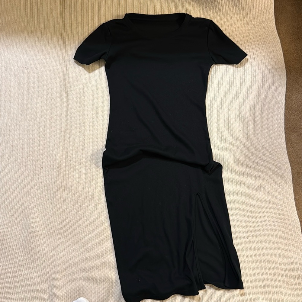 Dazy Black Knit Midi Dress